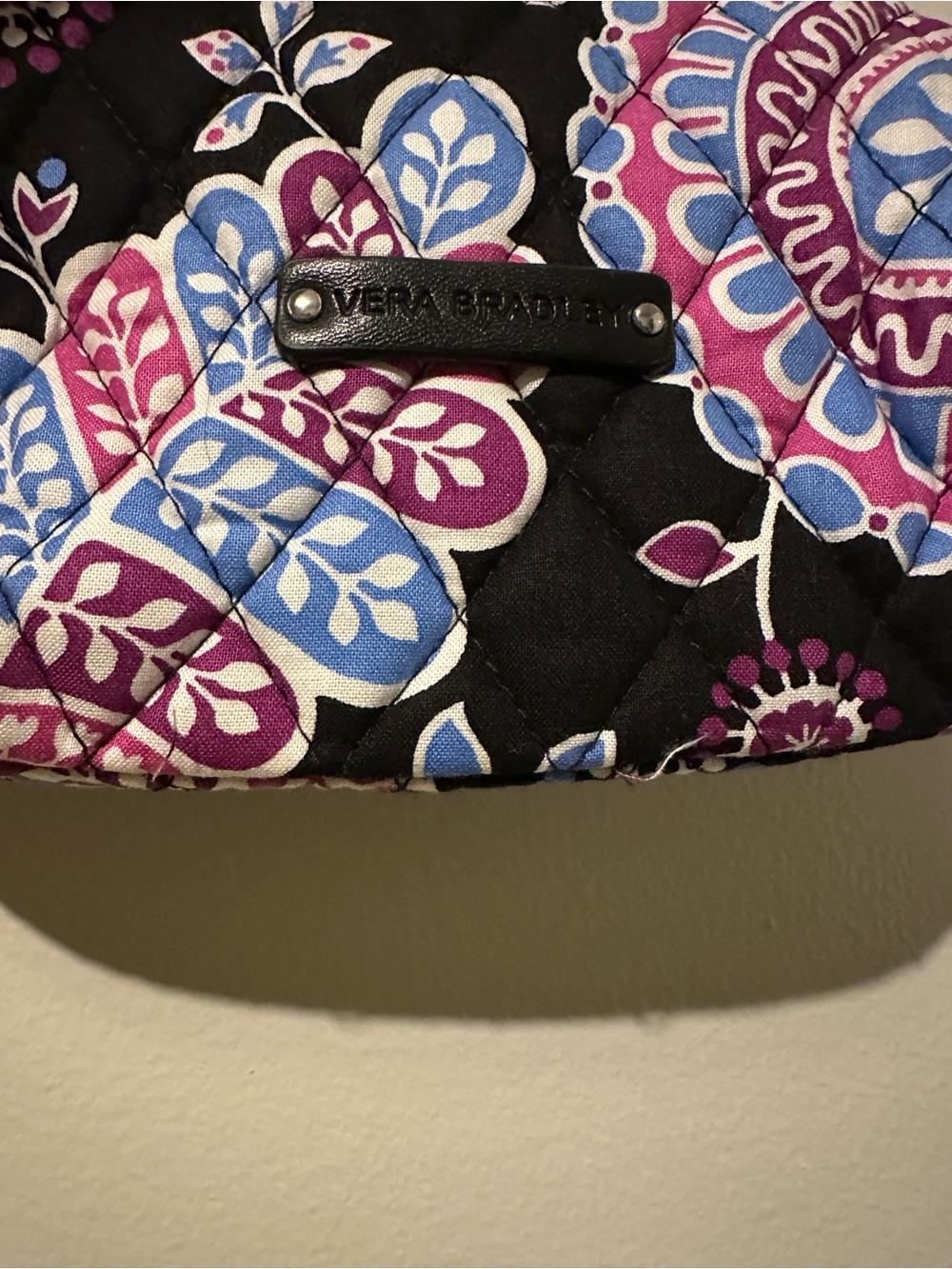NWT Small Zip Cosmetic Pouch - Alpine Floral (Black). 5”H x 6.6”W.